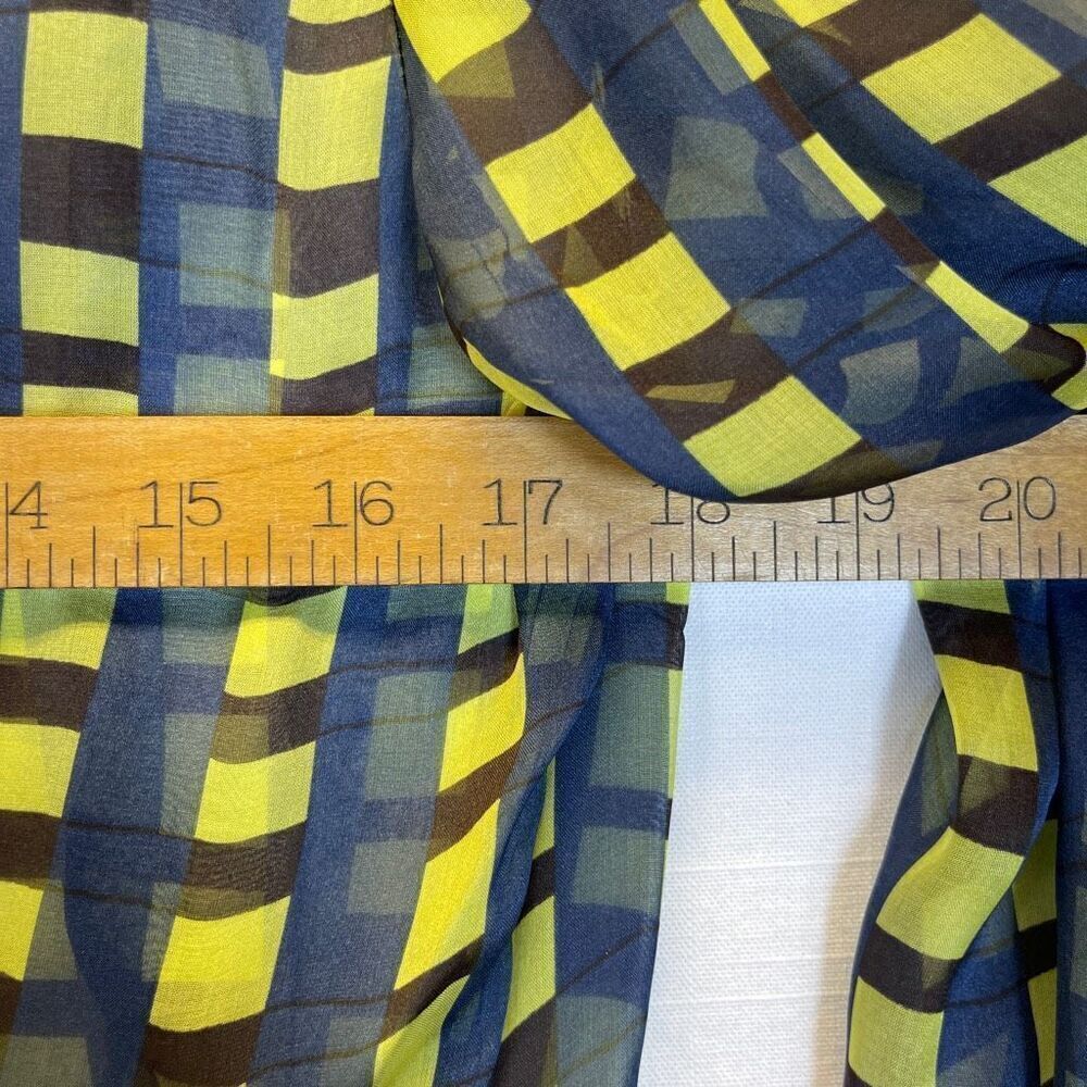 Patricia Schmidt Green Blue Patterned Bathing Suit Swim Cover Up Size Medium - Picture 7 of 9